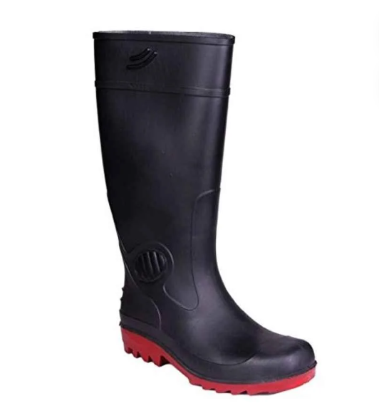 Hillson Dragon PVC Steel Toe Black & Red Safety Gumboots(size 7) 2
