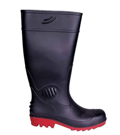 Hillson Dragon PVC Steel Toe Black & Red Safety Gumboots(size 8) 3