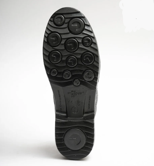 Hillson LF-02 Leather Low Ankle Steel Toe Black Work Safety Shoes, size 6 4