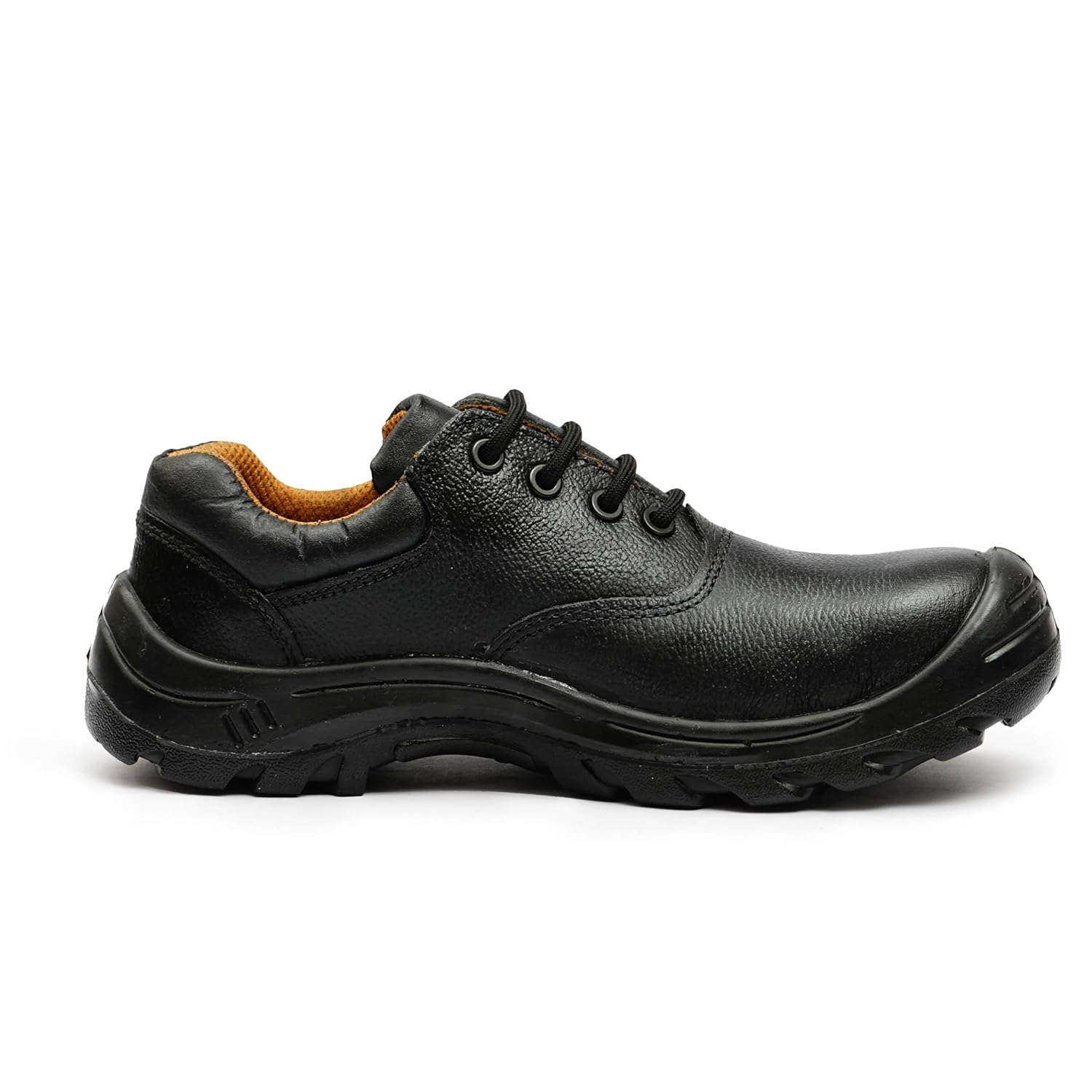 Hillson MF-01 Leather Low Ankle Composite Toe Black Work Safety Shoes, Size: 10 2