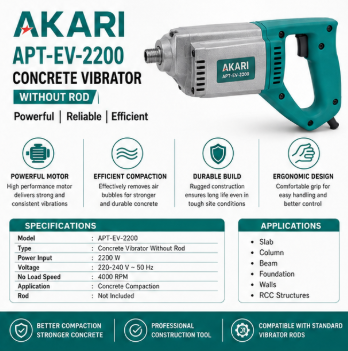 AKARI APT-EV-2200 Concrete Vibrator Without Rod 5