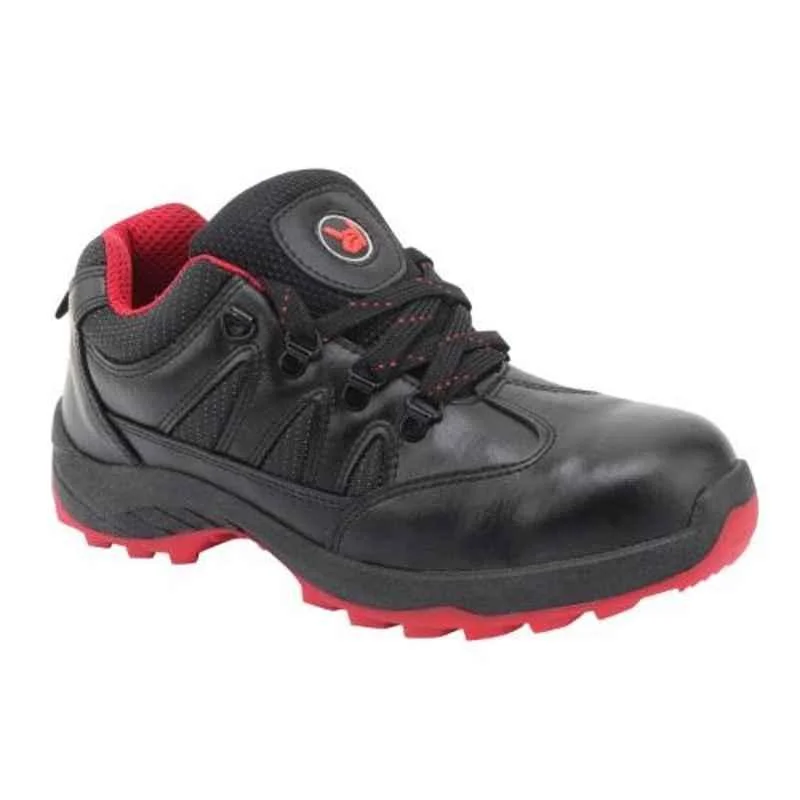 Hillson Swag 1903 Synthetic Leather Low Ankle Metal Toe Black Work Safety Shoes, Size: 7 2