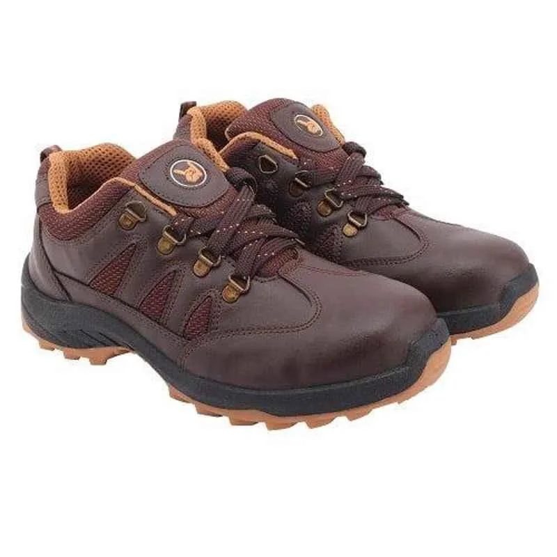 Hillson Swag 1904 Synthetic Leather Low Ankle Metal Toe Brown Work Safety Shoes, Size: 6 2