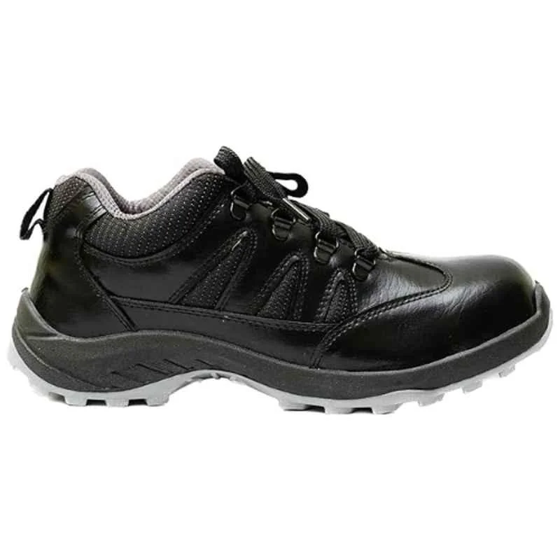 Hillson Swag 1905 PVC Metal Toe Stylish Black Safety Shoes, Size: 6 4