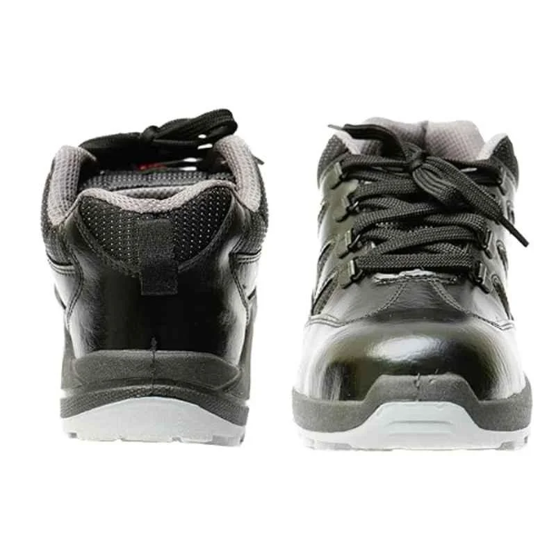 Hillson Swag 1905 PVC Metal Toe Stylish Black Safety Shoes, Size: 8 2