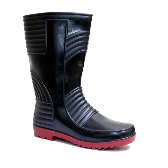 Hillson Welsafe Red Dual Density PVC Safety Rainwear Gumboots, size-10 3