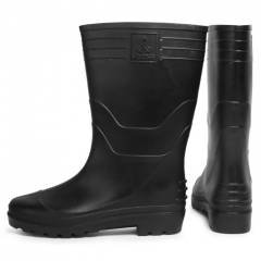 Hillson Welcome black industrial safety gumboots with high ankle PVC construction for workplace protection and comfort.(SIZE 9) 2