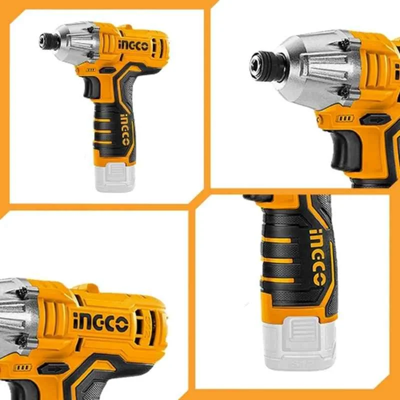 Ingco CIRLI12015 12V Cordless Impact Driver with 100Nm Torque, Dual 1.5Ah Batteries 4