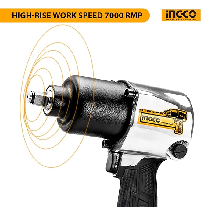 INGCO Air Impact Wrench 1/2" Drive , 610Nm (AIW12562) 4