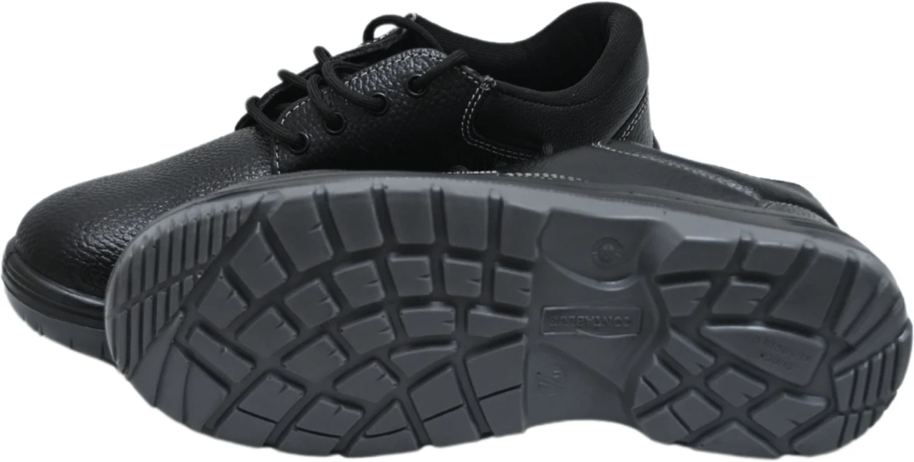 Contablue Steel Toe Leather Black Safety Shoe, size 11 (W201) 2