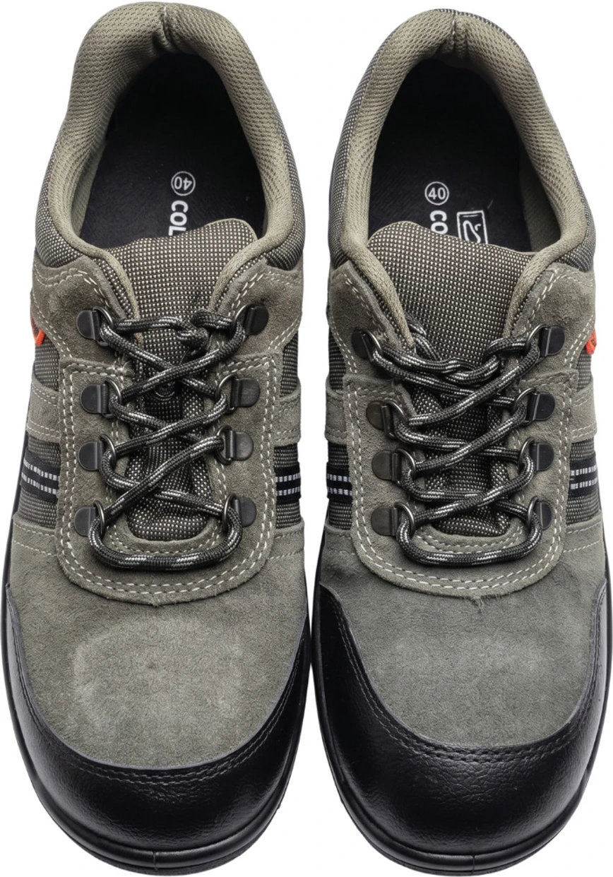 Contablue Steel Toe Suede Safety Shoe (GREY, Size 6) 2