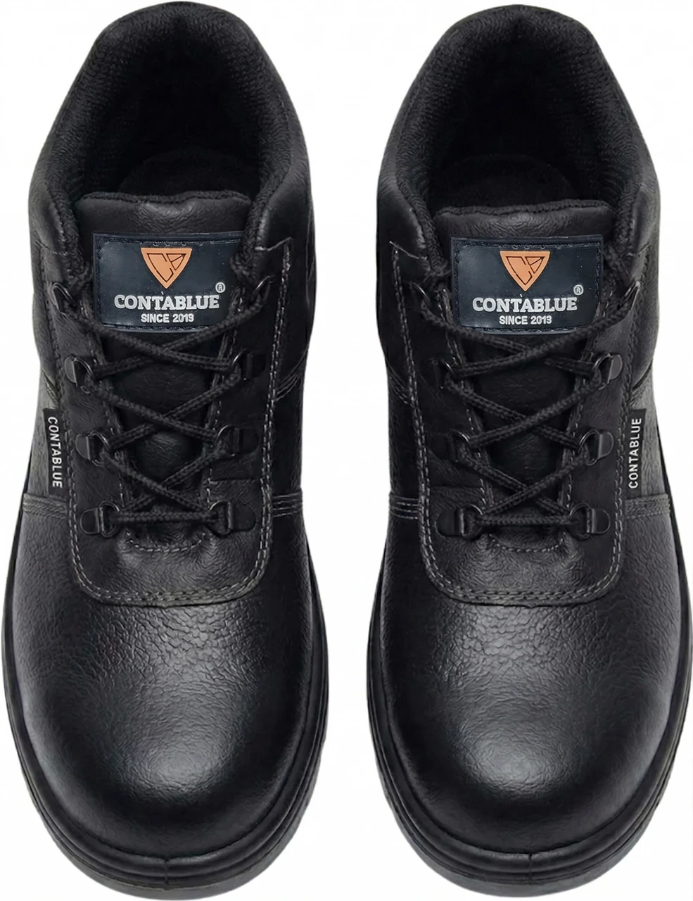 Contablue Steel Toe Black Leather Safety Shoe, size 9(Panther-Ankle) 2