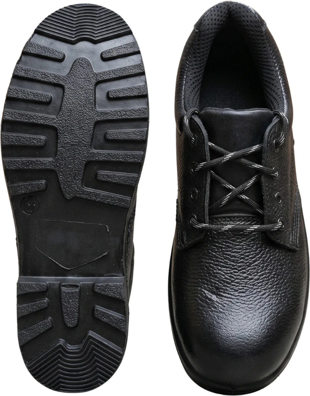 Contablue Steel Toe Genuine Black Leather Safety Shoe, size 9(W201-Nitrile) 3