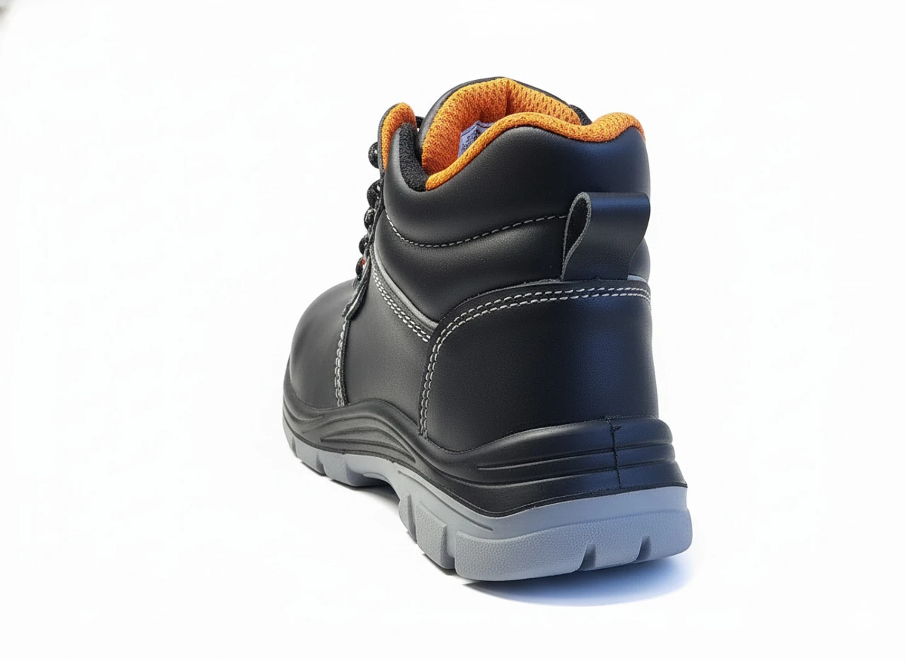Contablue Composite Toe Artificial Black Leather Safety Shoe, size 5(Rival-Jumper) 4