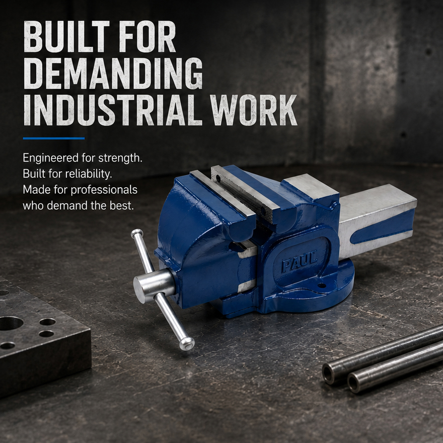 Paul 8" Heavy Duty Bench Vice with Fixed Base(BV/F/200) 5
