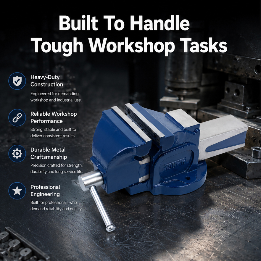Paul 150mm Heavy Duty Bench Vice with Fixed Base(BV/F/150) 5