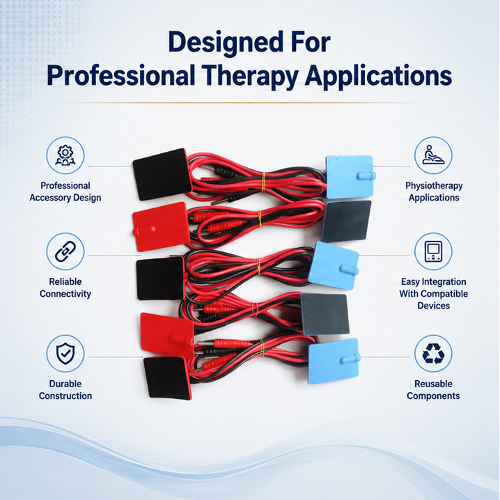 Shivya Healthcare IFT WIRE 2 WIRE 4 ELECTRODE , IFT WIRE , IFT WIRE WITH PAD MUSCLE STIMULATOR Electrotherapy Device (IFT WIRE 2+2)(IFT WIRE 2 WIRE 4 ELECTRODE , IFT WIRE , IFT WIRE )(pack of 8) 3