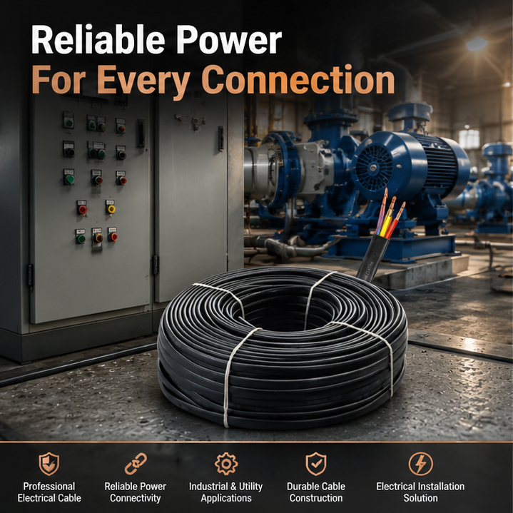 Damor 30m 1.5Sqmm 3 Core Copper Submersible Flat Cable 2