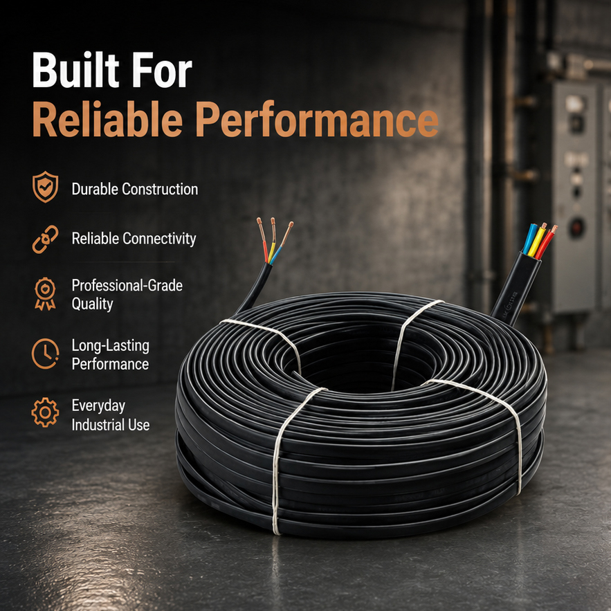 Damor 30m 1.5Sqmm 3 Core Copper Submersible Flat Cable 5