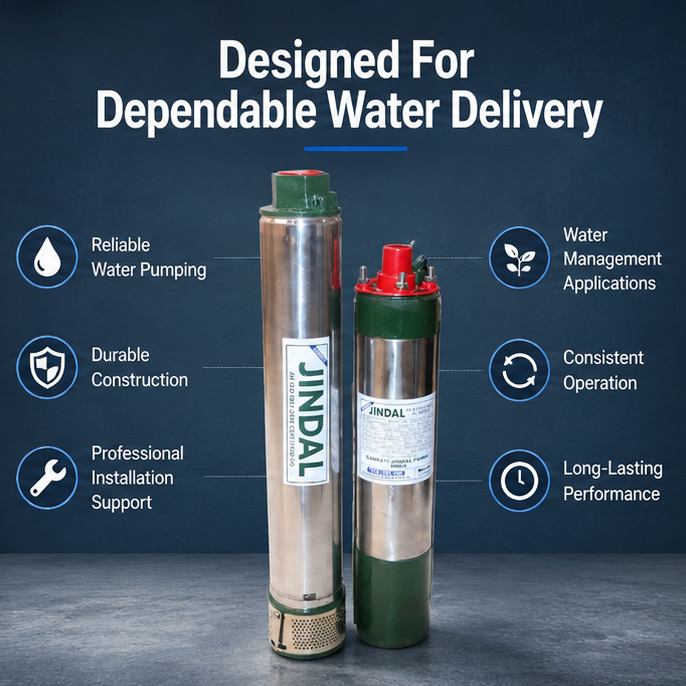 GANPATI JINDAL 3HP 20 Stage Copper Single Phase 4 inch Water Filled Submersible Pump with 12 Months Warranty 3