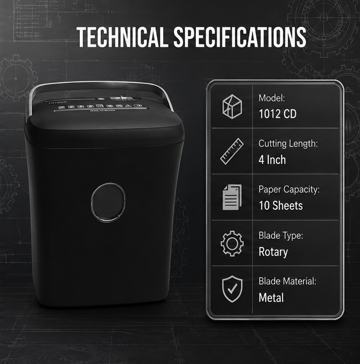 ELCONS PAPER SHREDDER (CD/DVD/Credit Card & I-Card Cross Cut Paper Shredder Automatic) Paper Trimmer (10) 4