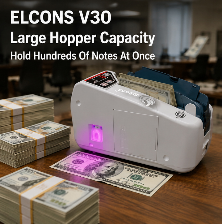 ELCONS V30 Note Counting Machine, Note Counting Machine (Counting Speed - 1000 notes/min) 2