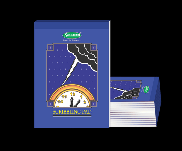 Sundaram 1/4-80 Pages Sheets Scribbling Pad(pack of 12) 3