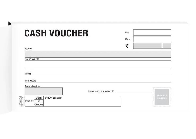 Sundaram Hard Bound Cash Voucher Book 18.7 x 10.5 cm – 50 Pages(pack of 12) 3