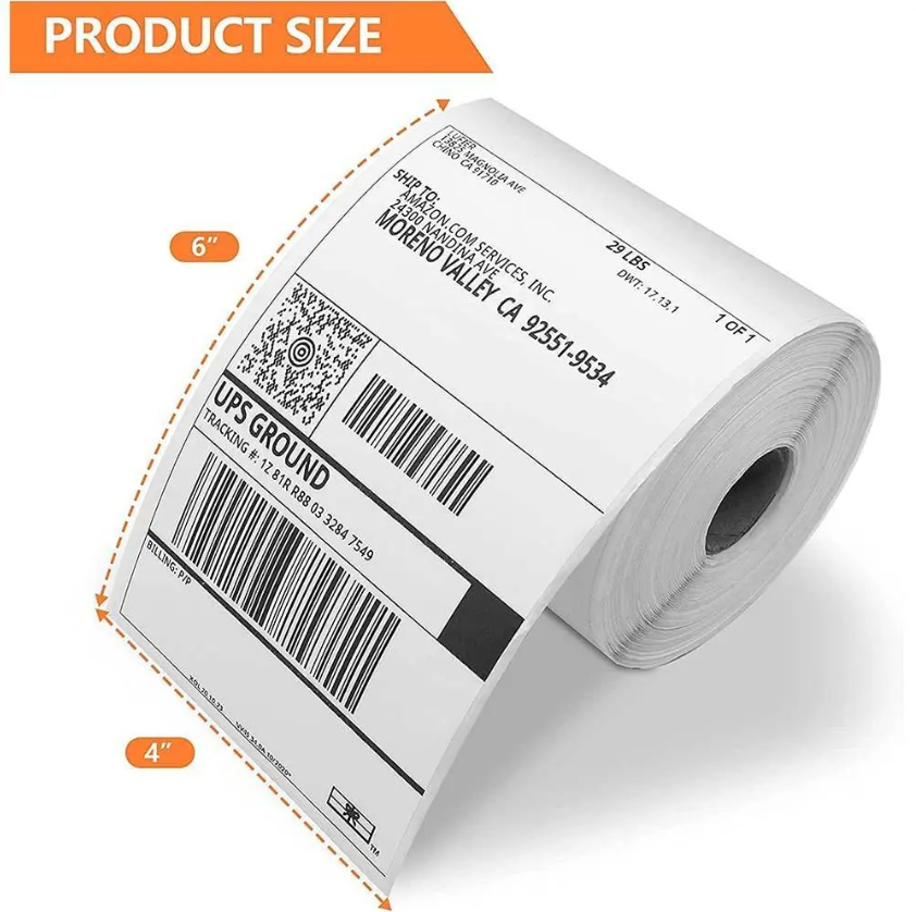Premium Thermal 4″ x 6″ Shipping Labels – 250 Labels Per Roll | Ultra-Clear Print | Compatible with TSC, Zebra & Rollo Printers 2