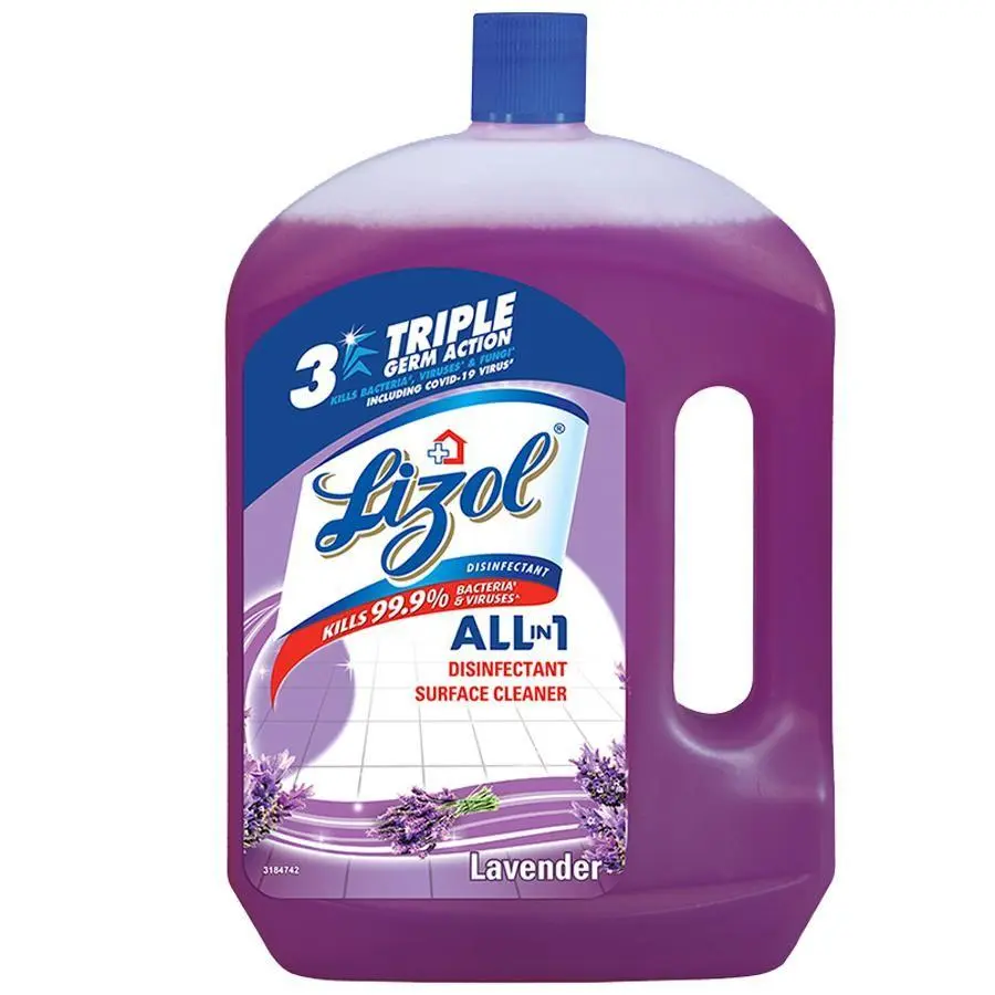 Lizol Disinfectant Surface and Floor Cleaner Liquid, Lavender – 2L | Kills 99.9% Germs | India’s #1 Floor Cleaner [Pack of 1 Piece] 2