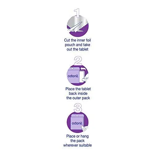 Odonil Air Freshener Lavender Meadows 50g | Room Freshener and Bathroom Freshener [10 Piece] 2