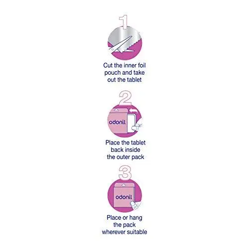 Odonil Air Freshener Mystic Rose 50g | Room Freshener and Bathroom Freshener [10 Piece] 3