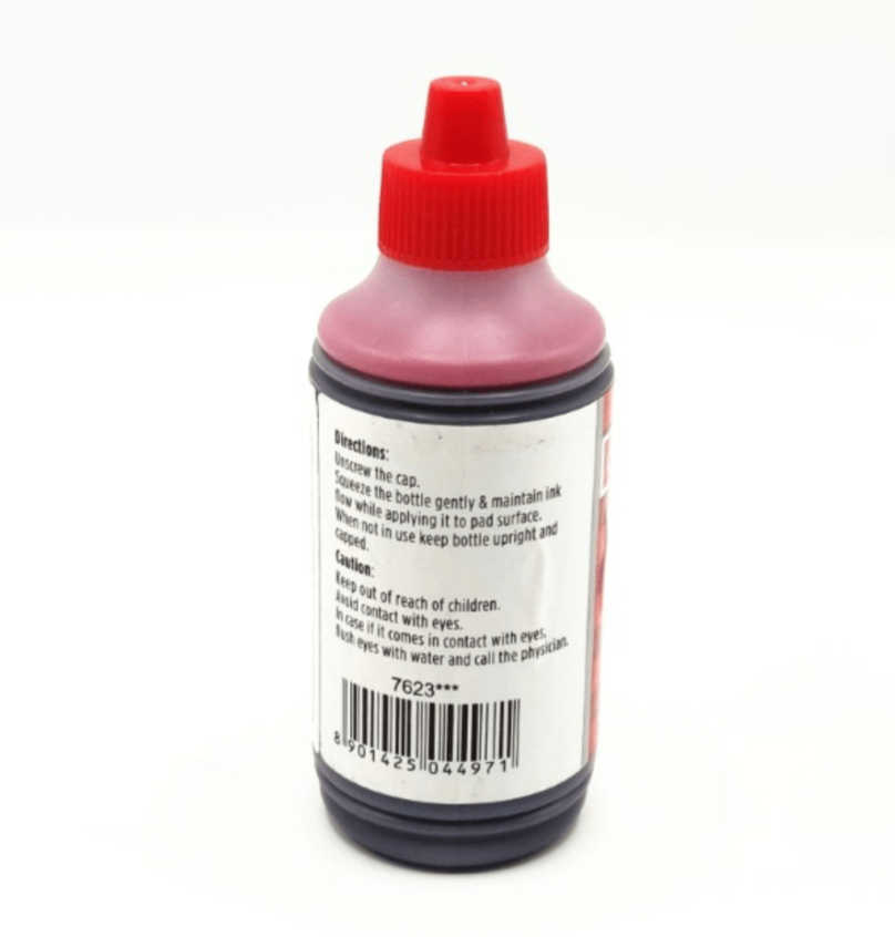Camlin Kokuyo - Rubber Stamp Pad Ink - 100ml Red  (pack of 5) 2