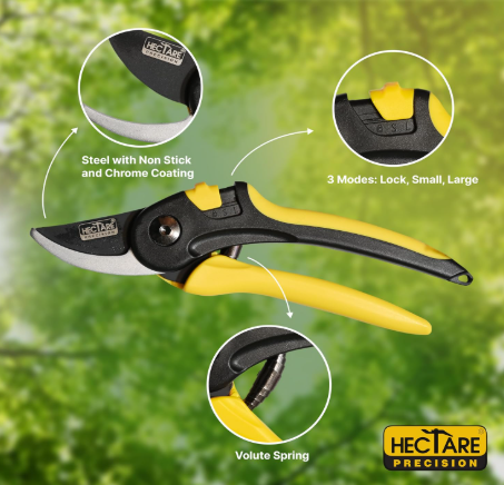 Hectare Precision Pruning Secateurs (Large bypass for green and soft branches)(Hectare Precision Pruning Secateurs (Large bypass ) 4