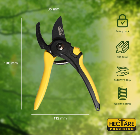 HECTARE Anvil Pruning Secateurs - Heavy Duty Garden Clippers for Dry & Hard Wood, Comfort Grip, Stainless Steel Blades, Ideal for Thicker Branches(HECTARE Anvil Pruning Secateurs - Heavy Duty Garde) 4