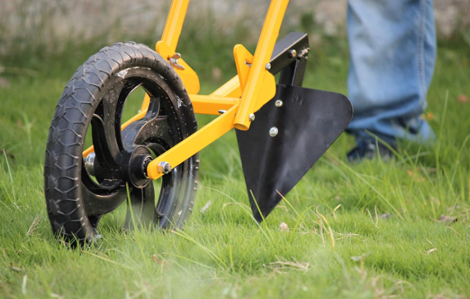 HECTARE Multi-Purpose Wheel Hoe with 7 Inch Weeder, 3 Tooth Cultivator, and Furrow Attachment - Adjustable Handle, Lightweight for Home Gardeners & Small Farms 4