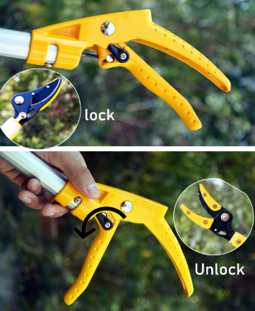 HECTARE Long Reach Pruner & Fruit Harvester - 10 ft Telescopic Aluminum Pole Saw with Cut and Hold Feature for Thin Branches, Lightweight Design(HECTARE Long Reach Pruner & Fruit Harvester - 10 f) 5
