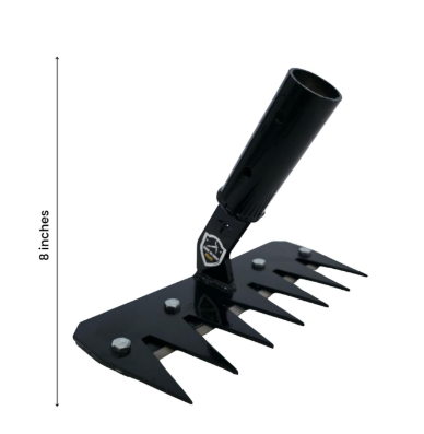 HECTARE Deep Root Weeder Cultivator Head (8-Inch) | Heavy Duty Metal Garden Tool for Root Removal | Essential Agriculture Equipment for Tilling and We(HECTARE Deep Root Weeder Cultivator Head (8-Inch) ) 2