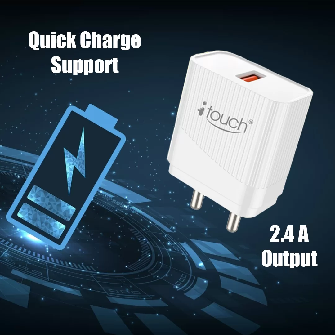 iTouch Charger SIMBA | Compatible Like Standard Travel Adapter with Fast Charging Data Cable 2