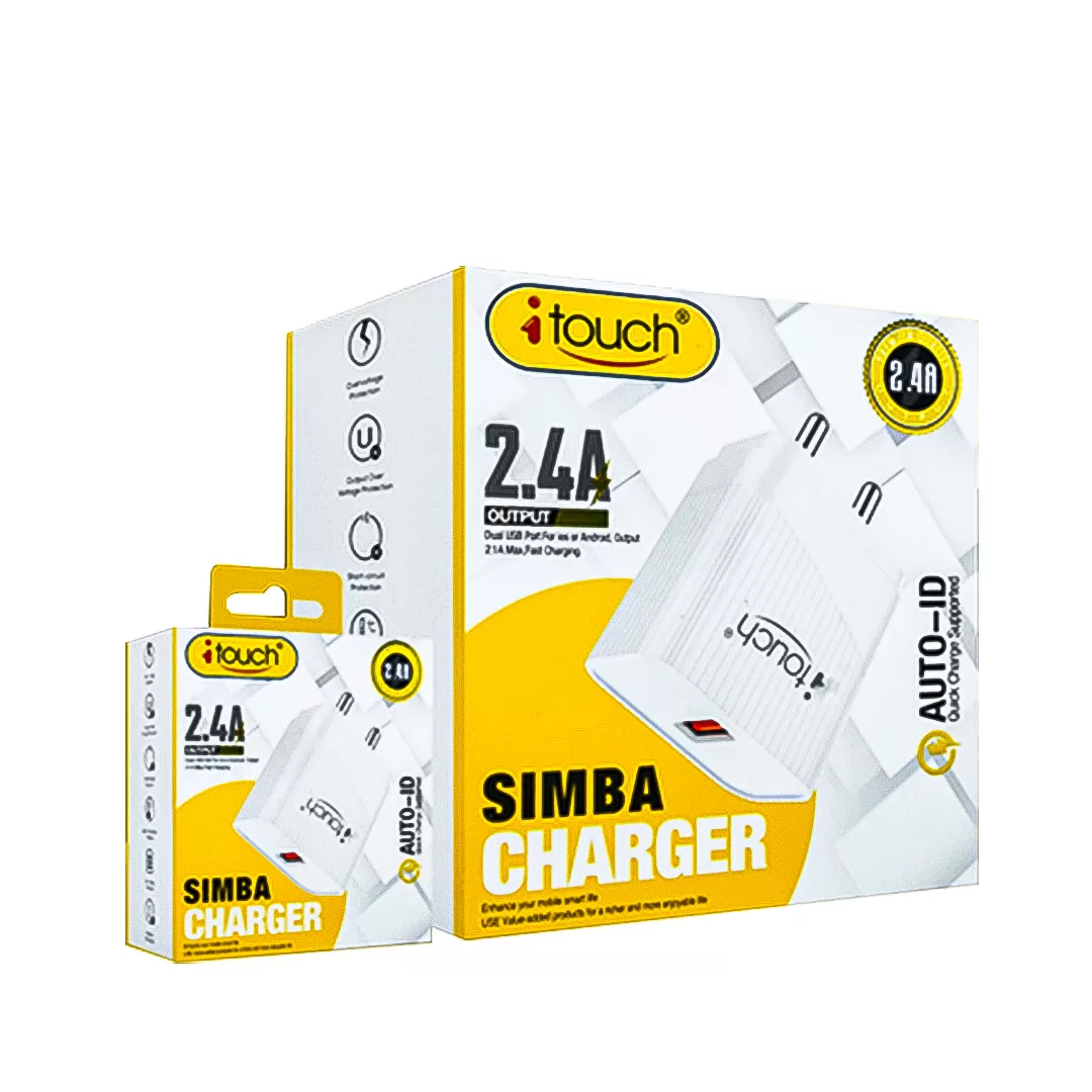 iTouch Charger SIMBA | Compatible Like Standard Travel Adapter with Fast Charging Data Cable 3