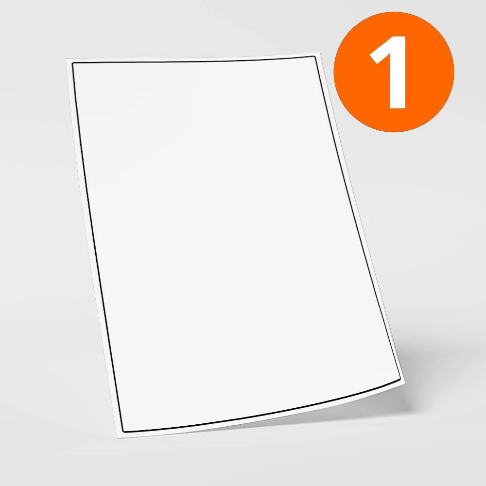 Sticker Paper A4 Size Pack of 100 sheets (1 Labels in 1 Sheet | 100 Labels) – Strong Gum 2