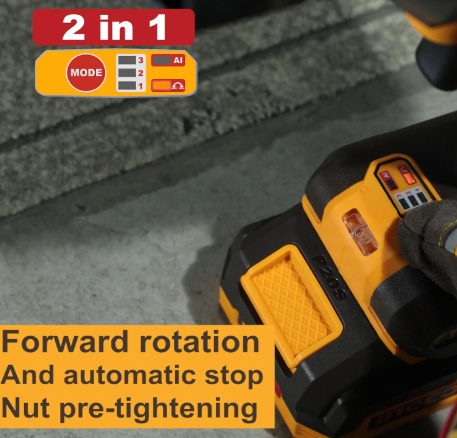 Ingco 20V Cordless Impact Wrench 405NM, Variable Speed 2400RPM, With 1Pcs Work Lamp, 2Pcs 2.0Ah Battery And Charger, 10Pcs Socket, 10pcs Screwdriver b(Cordless 2 pcs combo kit-COSLI23056) 4