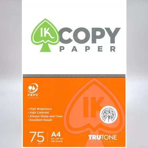 IK A4 Copier Paper, 75 GSM, 1 Ream (500 Sheet) Eco Friendly Multipurpose Printing and Photocopy Paper 3