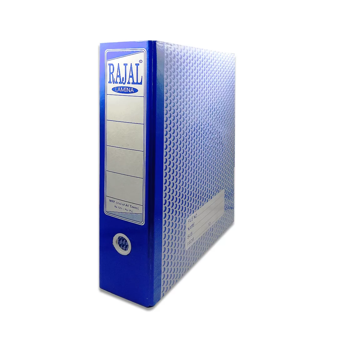 Laminated Office Lever Box File, Blue Document Organizer for A4 Legal and Letter Size Papers(pack of 5) 2