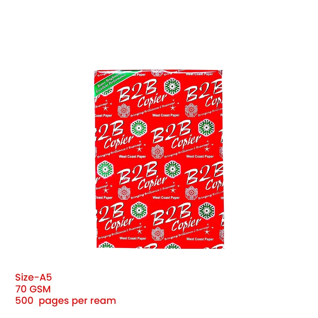 B2B A5 Size (Half Paper) 70 GSM 500 Sheet 1 Ream – (Pack of 5) 2
