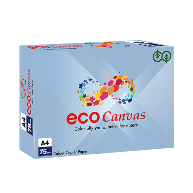 ECO Canvas A4 Size Copier Paper (Blue) 75 GSM 1 Ream 500 Sheets - (Pack of 10) 2