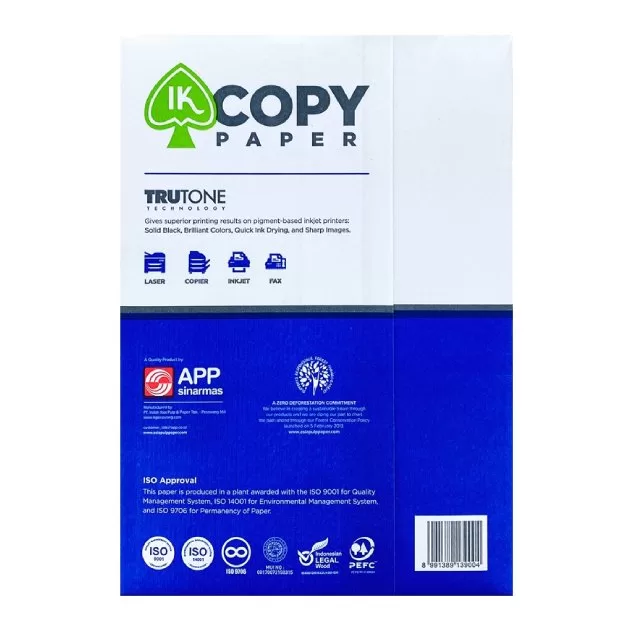 IK Copy Paper – A4 Size, 70 GSM, 1 Ream (500 Sheet) 3