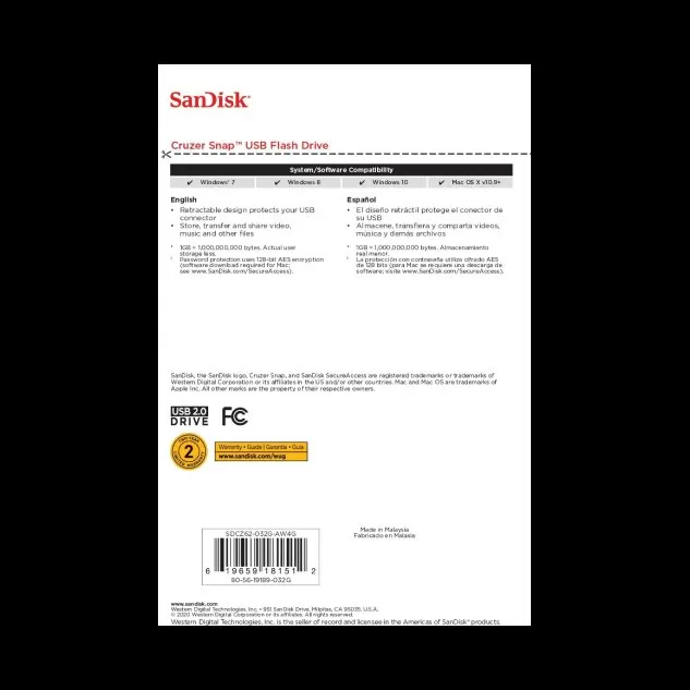 Sandisk Cruzer Blade 128GB USB 2.0 Flash Drive/Pen Drive – 1 Piece 3