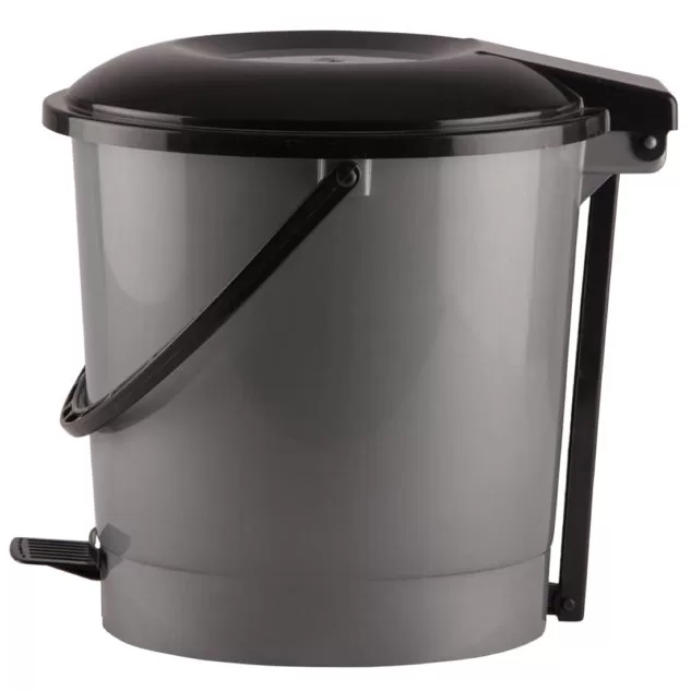 Plastic Dustbin Small Size (Grey) – 2 Piece 2