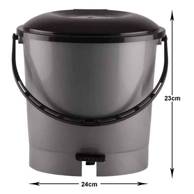 Plastic Dustbin Small Size (Grey) – 2 Piece 3